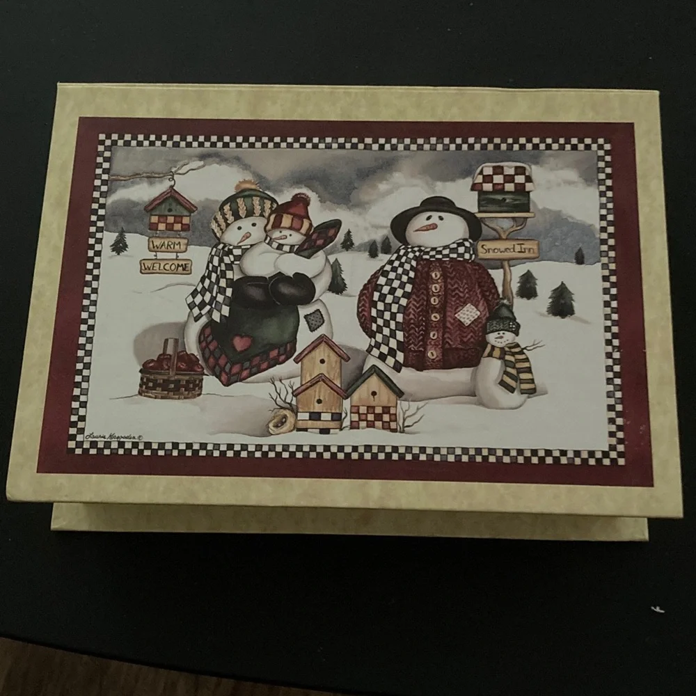 Snowman Winter Scene Decorative Box